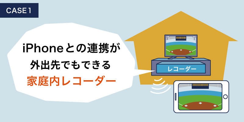 iPhoneとの連携が外出先でもできる家庭内レコーダー