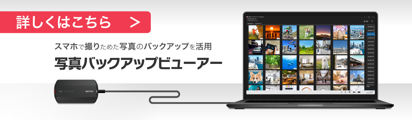 スマホで撮りためた写真のバックアップを活用「写真バックアップビューアー」