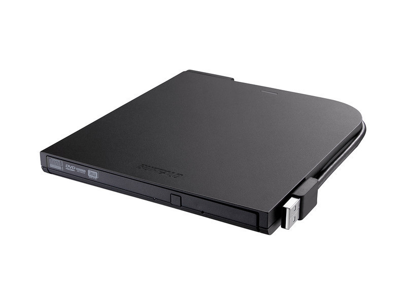 BUFFALO Boostケーブル搭載 ポータブルDVDドライブ ホワイト DVSM-PC58U2V-WH