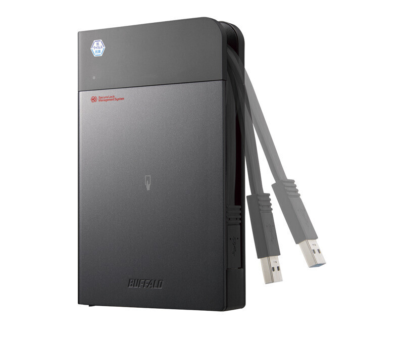 大決算セール BUFFALO ICカードセキュリティ 強制暗号化 ウイルスチェック 耐衝撃ポータブルHDD 2TB HDS-PZN2.0U3TV3 