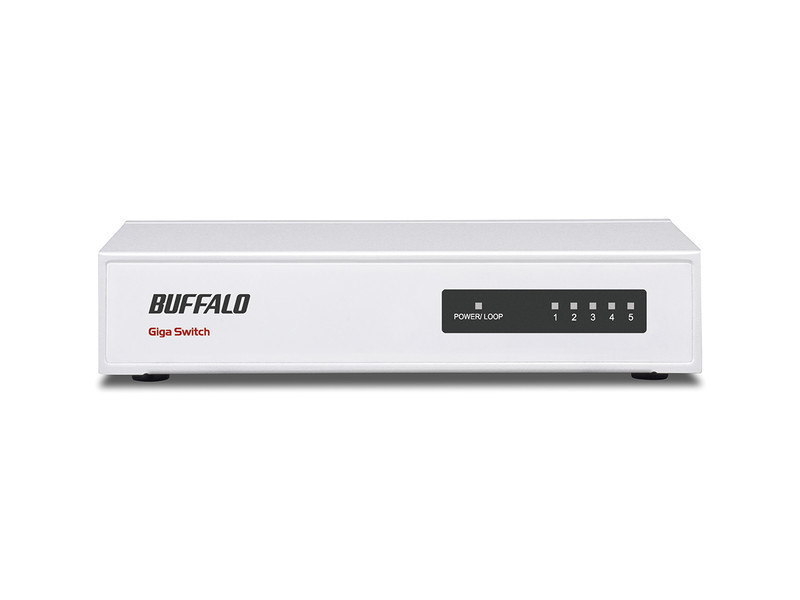 バッファロー BUFFALO 10 100Mbps対応 金属筺体 電源内蔵 5ポート