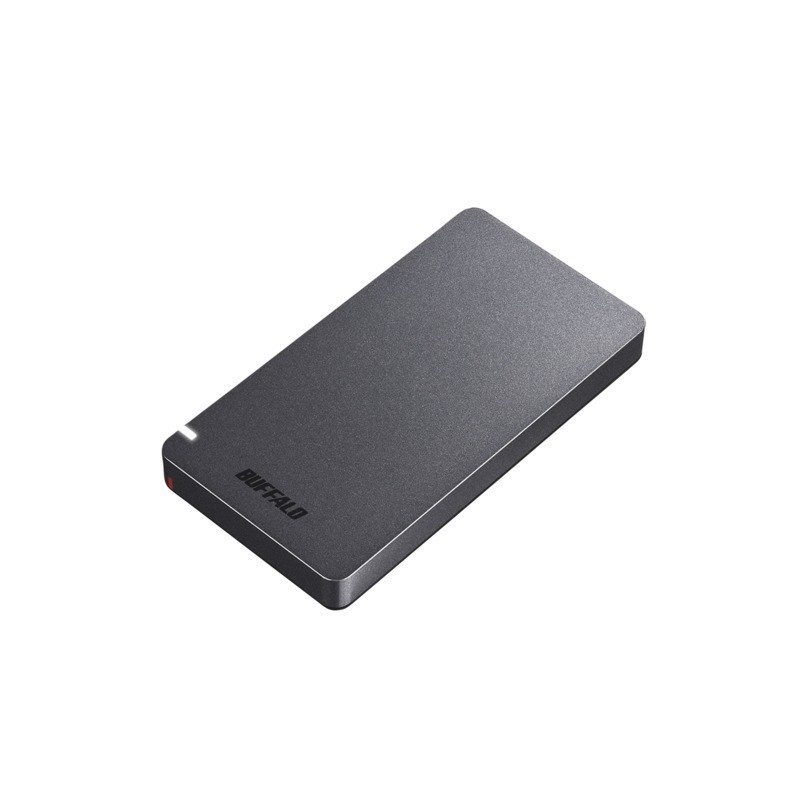 白木/黒塗り バッファロー USB3.2(Gen1)ポータブルSSD Type-A＆Cケーブル付属 500GB ブラック SSD-PGC500U3-BC  1台