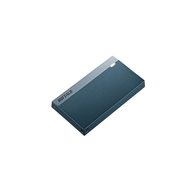 BUFFALO 外付けSSD 480GB モスブルー SSD-PSM480U3-