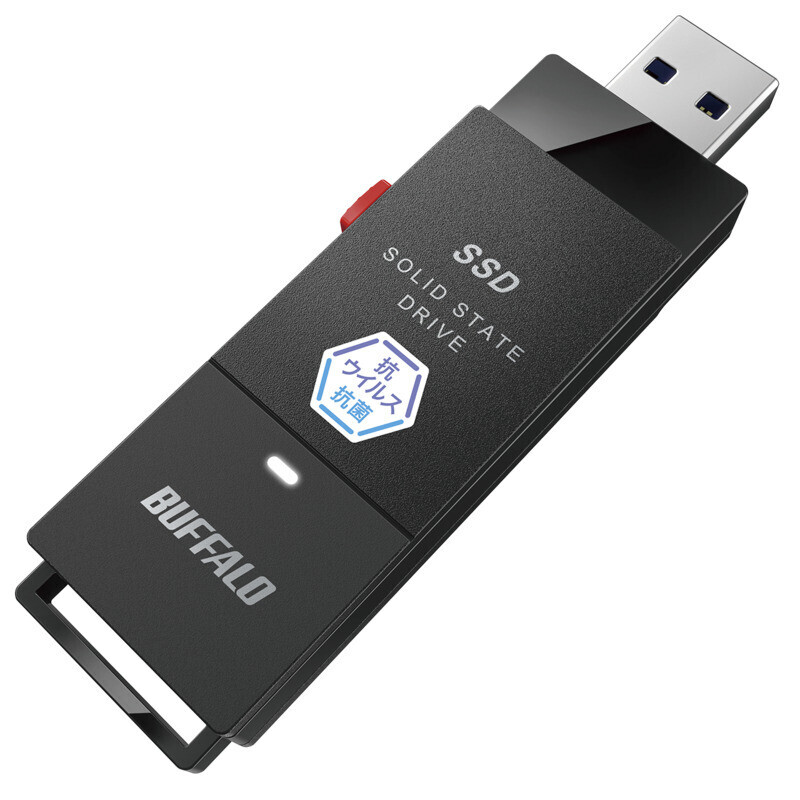取り外し不可の収納型】 バッファロー ? SSD-SCT1.0U3 外付けSSD 1TB 